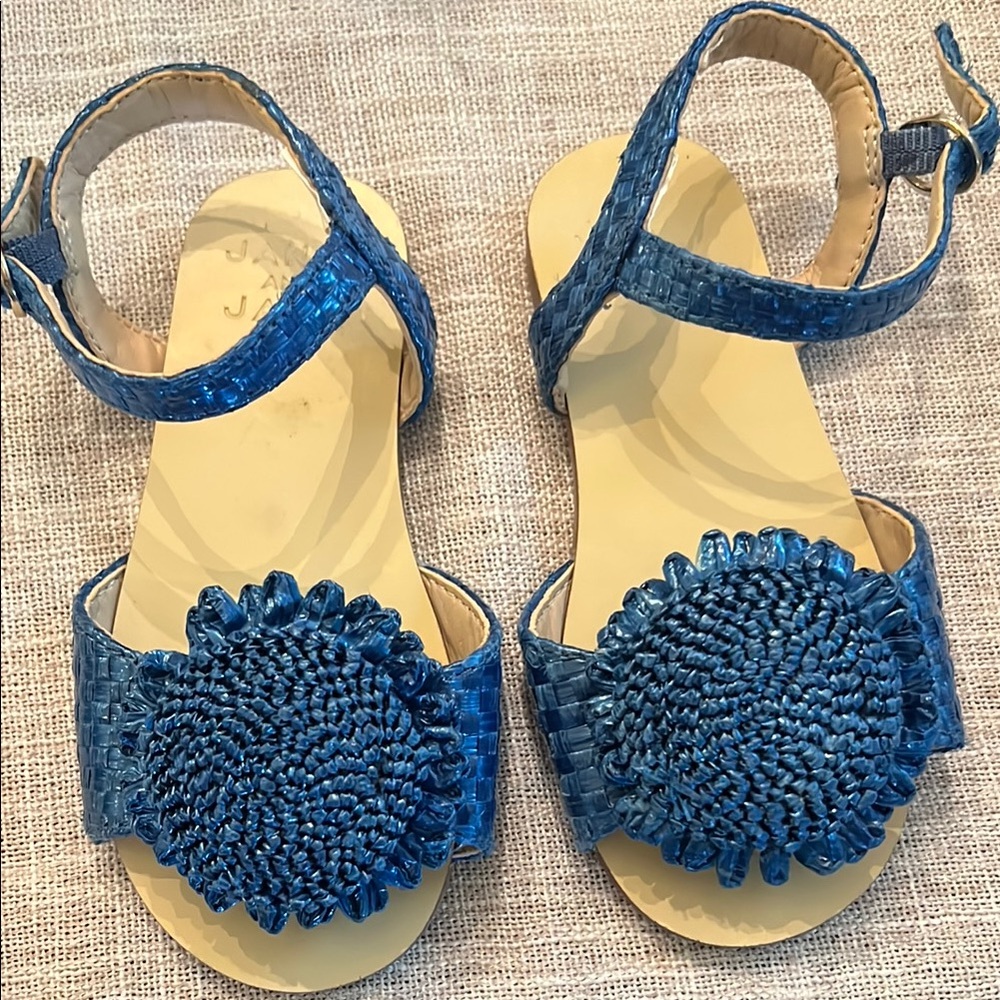 Janie and Jack Blue Woven Sandals